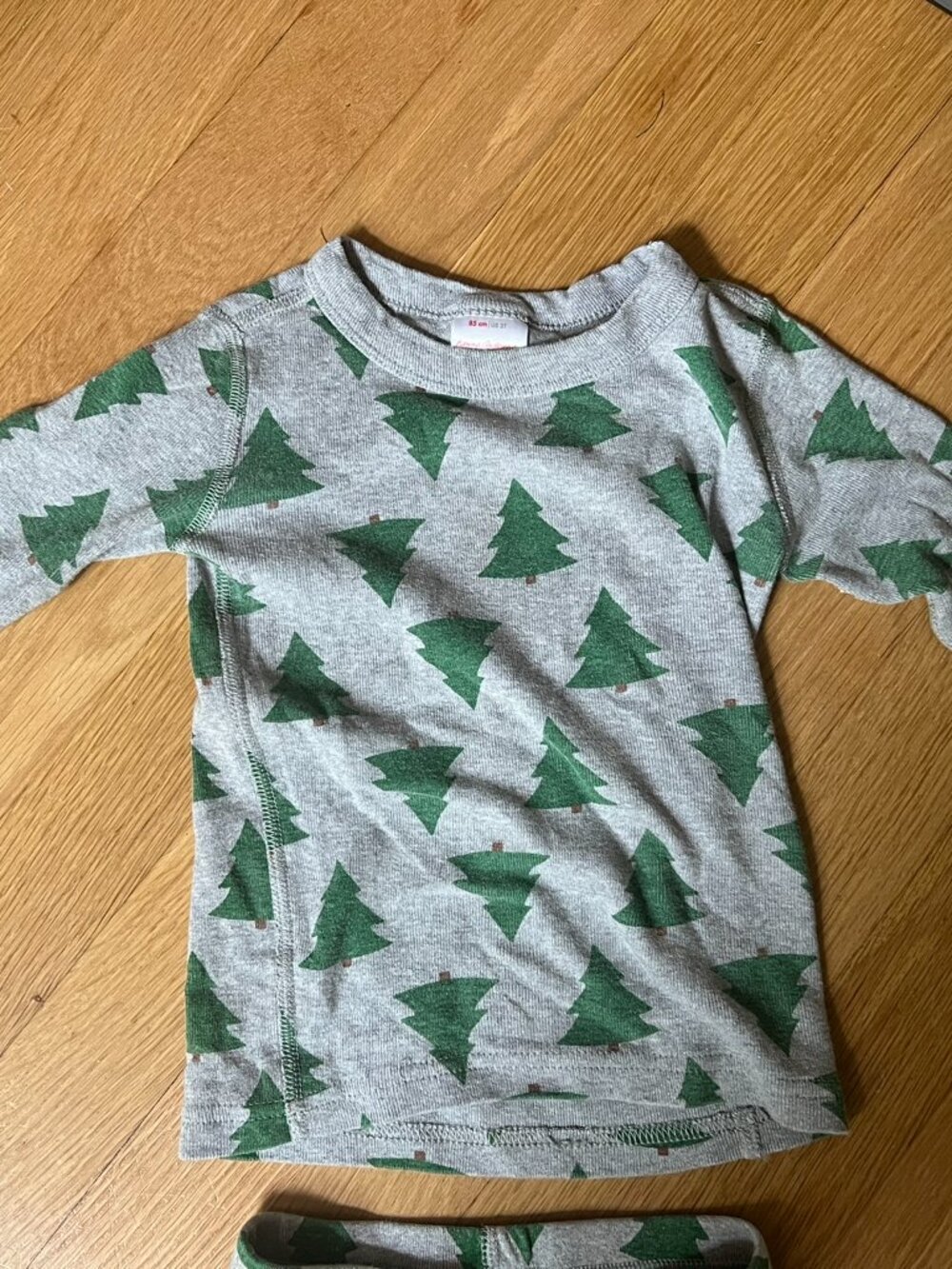 Evergreen pine tree holiday Hanna Andersson 2T 85cm pajama set - Picture 2 of 4